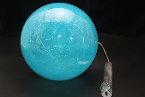 This product is made from crackle glass with LED lights.