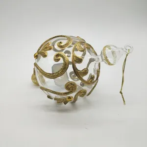 This Christmas ornament ball is meticulously crafted from high-quality glass, creating a beautiful and durable piece. Its intricate details are achieved through a combination of blowing and hand-painting techniques.