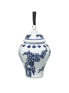 The delicate blue and white patterns on these ornaments create a classic and timeless style that will never go out of fashion.