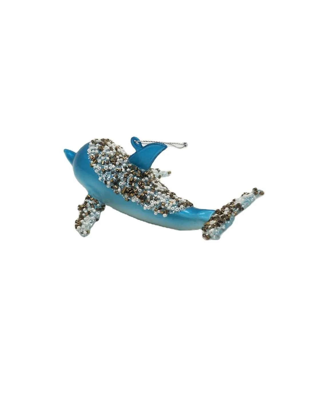 This product is a glass ornament that is hand-blown and hand-painted. It is a beautiful and unique decoration that is sure to impress your guests.