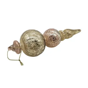 This finial ornament features a classic and elegant design, making it a perfect addition to any traditional or modern Christmas decor.