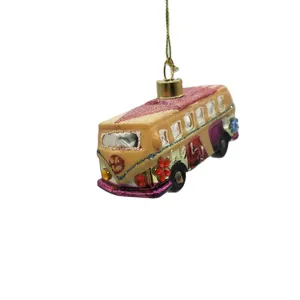 This Christmas tree ornament is made of hand-blown glass.