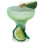 This product is a margarita Christmas ornament with lime slices, perfect for adding a festive touch to your holiday decor.