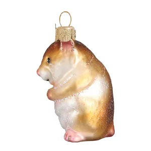 This product is made from high-quality glass and features a charming hamster design.