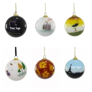 These Christmas glass ball ornaments are perfect for adding a touch of personalization to your holiday décor. Each ball is hand-painted with a unique design, making it a one-of-a-kind piece.