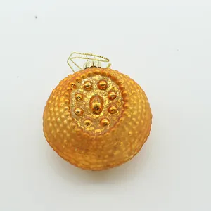 This product is a gold glass Christmas ornament ball with a textured design that adds a unique touch to your Christmas decorations. It is made with a shiny finish and is perfect for adding a touch of sparkle to your Christmas tree.