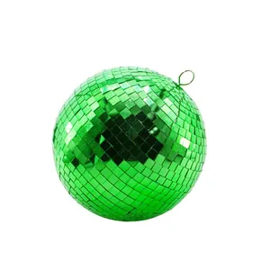 This Christmas ornament is made of glass with mirrored tiles, giving it a unique and festive look. It is perfect for adding a touch of sparkle to your Christmas decorations.