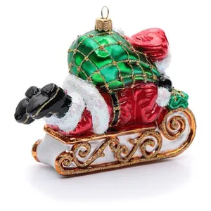 This Christmas Ornament is crafted using a traditional mouth-blown glass making technique, a unique and delicate process. Each piece is unique.