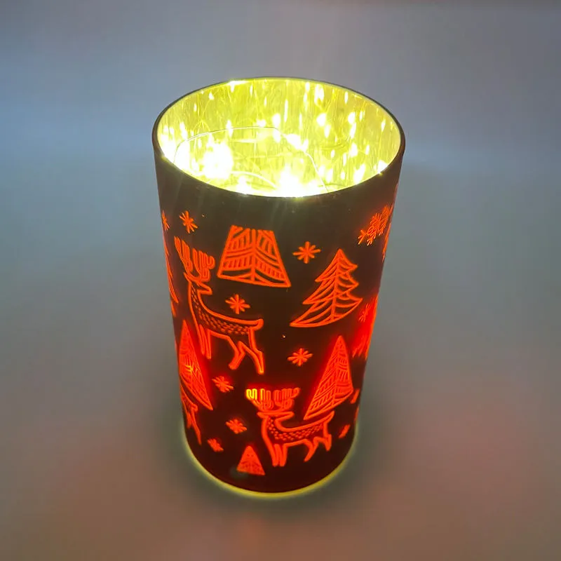 This candle jar is a beautiful and festive way to add some light and cheer to your home. Perfect for Christmas parties or just for everyday use.