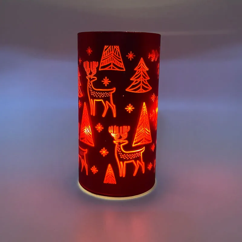 This candle jar is made of glass, perfect for a cozy ambiance and elegant holiday decor.