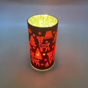 This candle jar is perfect for any holiday decor, featuring a classic and festive Christmas theme.