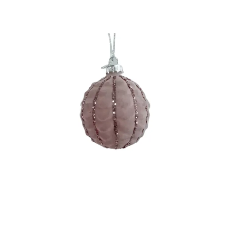This product is handcrafted from high-quality glass and features a beautiful flocking finish. The intricate design adds a touch of sophistication and elegance to any Christmas decor.