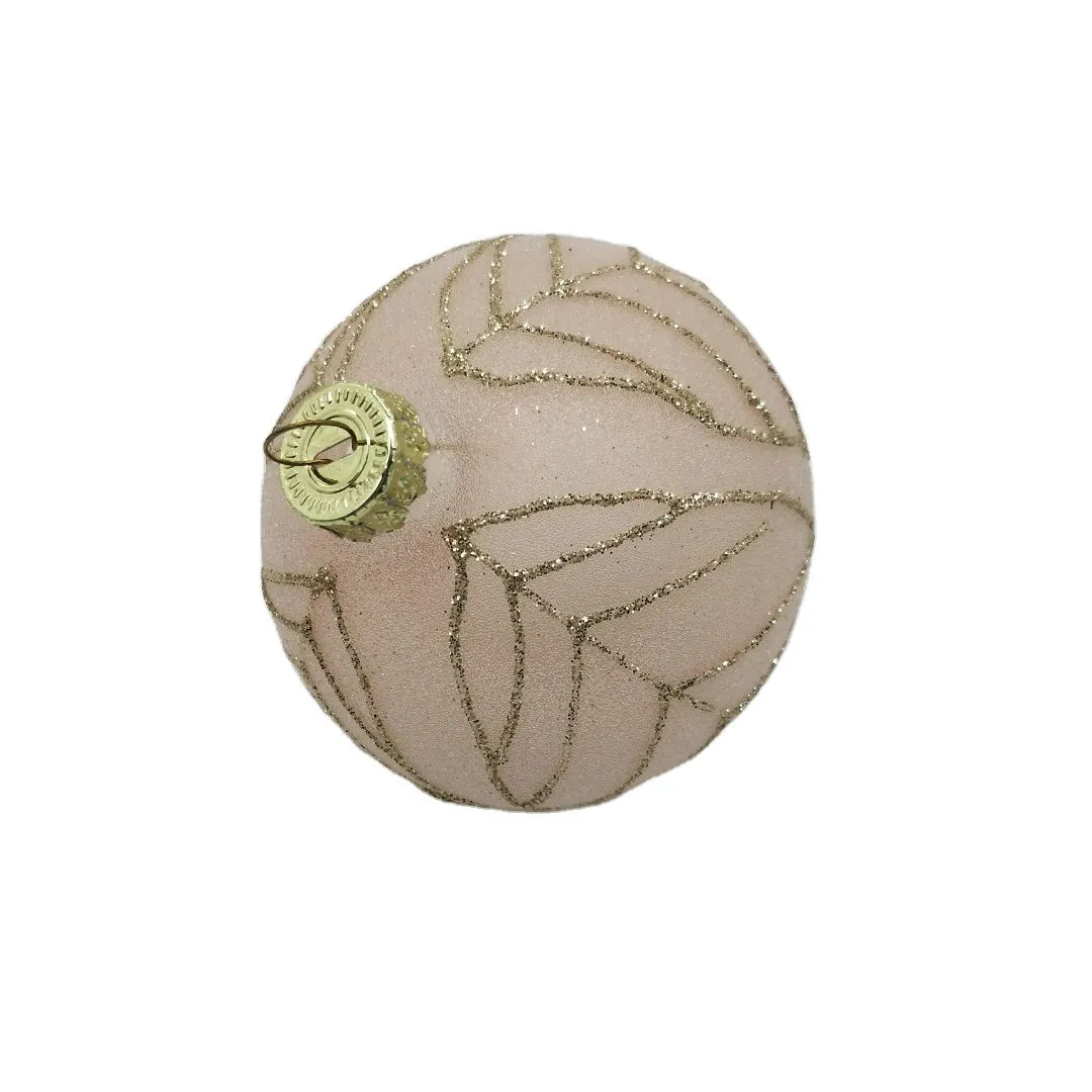 This product is made from high-quality glass, decorated with gold glitter.