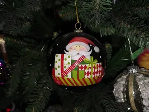 This product is made using hand-blown glass, each ornament is unique and full of character.