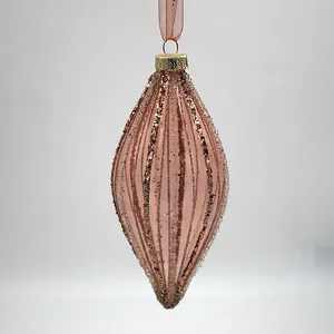 This product is made using a glass blowing technique, resulting in a beautiful and unique onion shape, perfect for adding a touch of sophistication to your Christmas decorations.