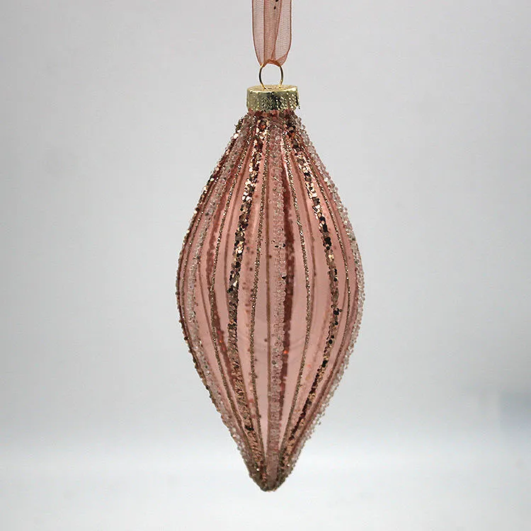 This product is made using a glass blowing technique, resulting in a beautiful and unique onion shape, perfect for adding a touch of sophistication to your Christmas decorations.
