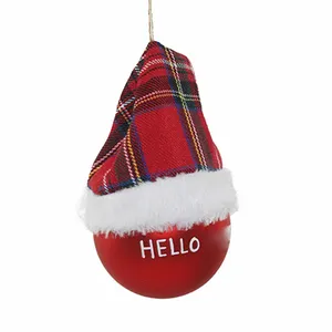 The product exudes a classic Christmas charm, featuring a traditional red color and a whimsical Santa hat design. The "Merry Xmas" inscription adds a sweet and festive touch.