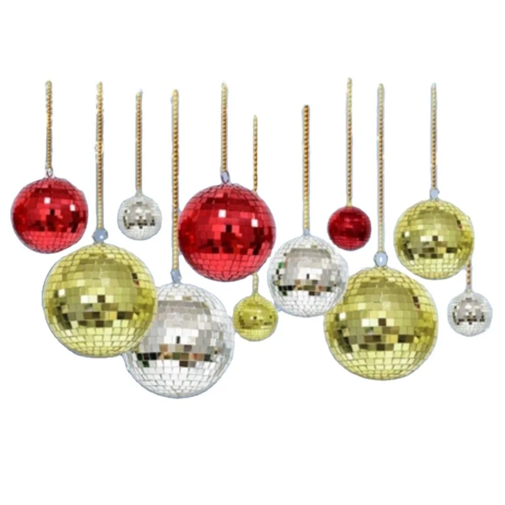 These Christmas ornaments are made of durable plastic, perfect for decorating your Christmas tree.
