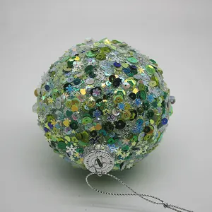 This product features a unique design with sequins strategically placed on the glass surface, creating a dazzling and festive appearance.