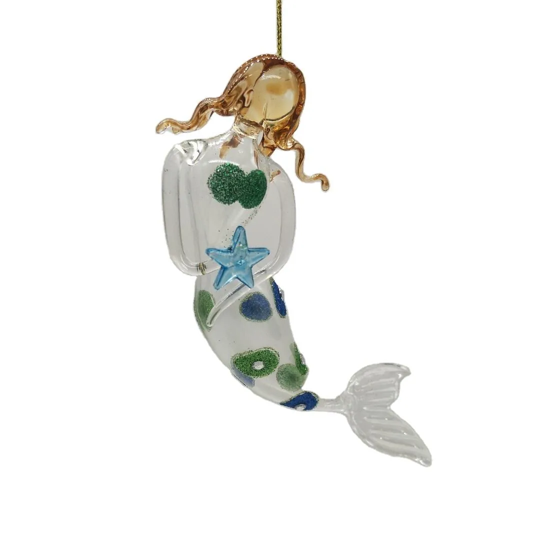 This product is a mermaid ornament, perfect for adding a touch of the ocean to your Christmas decor.